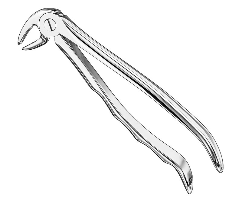 Extracting forceps, anat.