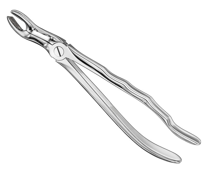 Extracting forceps, anat.