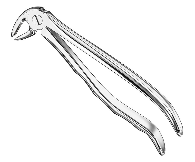 Extracting forceps, anat.