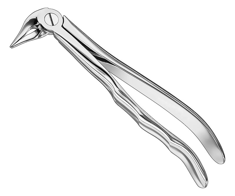 Extracting forceps, anat.
