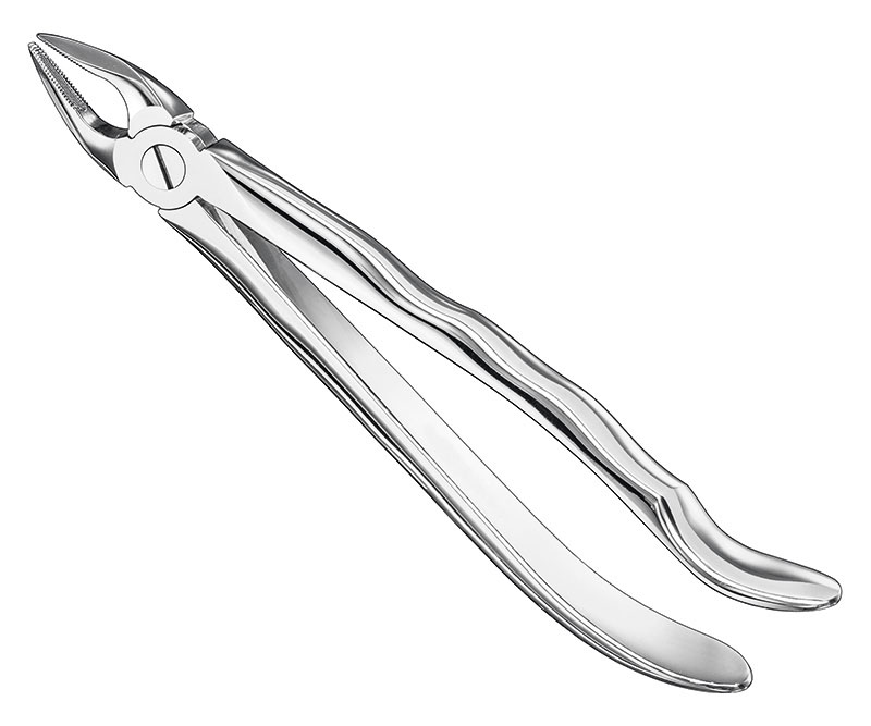 Extracting forceps, anat.